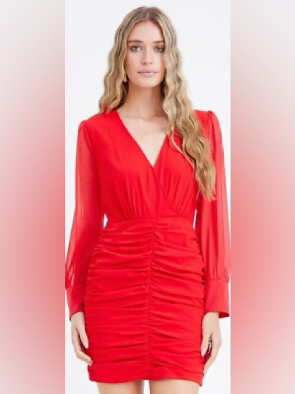 NWT ADELYN RAE Shanon Organza Red Mini Dress
Size X-Small